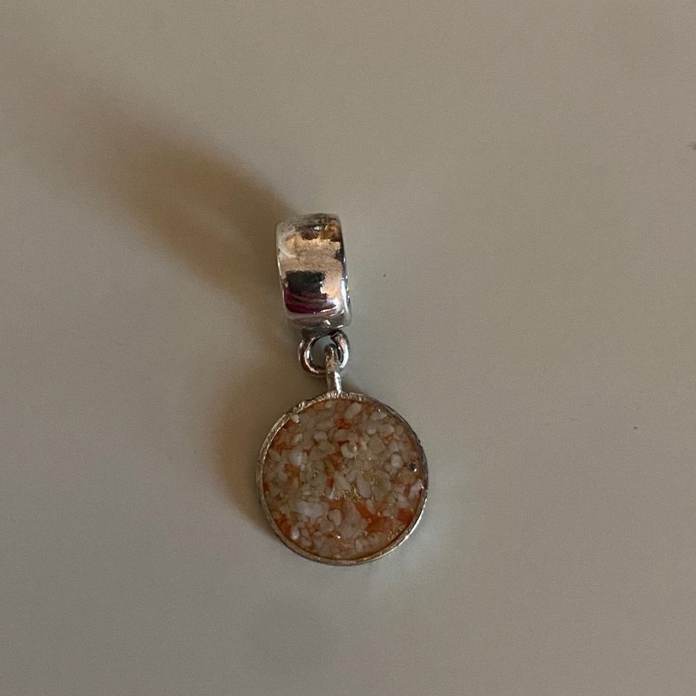 Sterling Silver Bermuda Pink Sand Charm